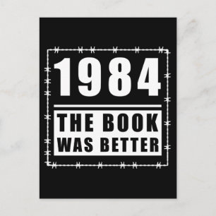 1984 Het boek was een beter citaat Briefkaart