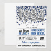 1984 High School College Reunion Uitnodiging (Voorkant / Achterkant)