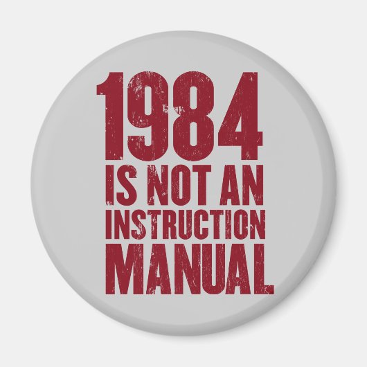 1984 n'est pas un aimant manuel d'instruction (Devant)