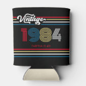 1984 Retro Stripe Custom Age - Jaar Blikjeskoeler (Achterkant)