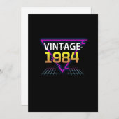  1984 Retrowave Birthday Gift Kaart (Voorkant / Achterkant)