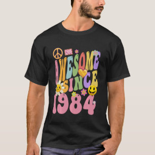 1984 Verjaardag Hippie Retro Geweldige sinds 1 T-shirt