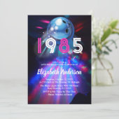 1985 Disco Bowling 40th Birthday Party Invitation (Debout devant)