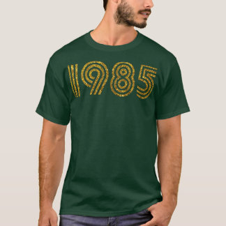 1985 Geboortejaar Glitter Effect T-shirt
