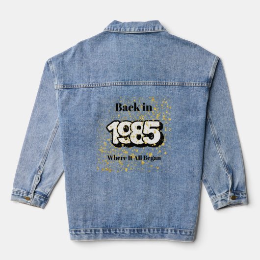 1985 Gold Splash Anniversaire Denim Veste (Verso)