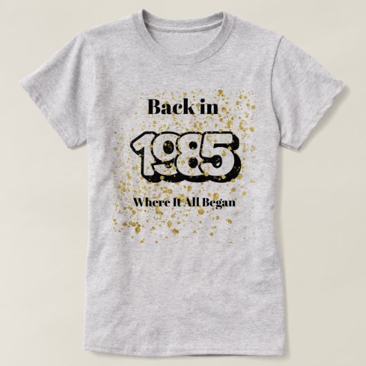 1985 Gold Splash T-shirt (Design voorkant)