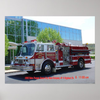 1985 Hahn Firetruck Poster