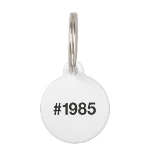 1985 Hashtag 40 Verjaardag Jubileum Huisdierpenning