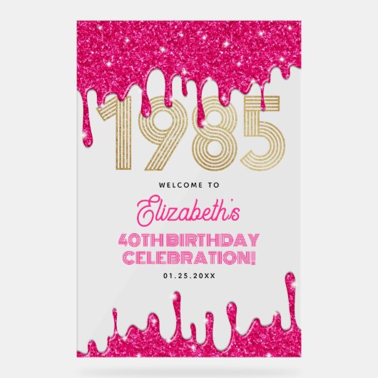 1985 Parties scintillant rose Drip 40e anniversair (Recto)