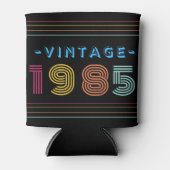 1985 Retro Stripe Neon Bright Blikjeskoeler (Voorkant)