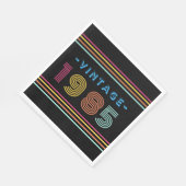 1985  Retro Stripe Neon Bright servetten (Hoek)