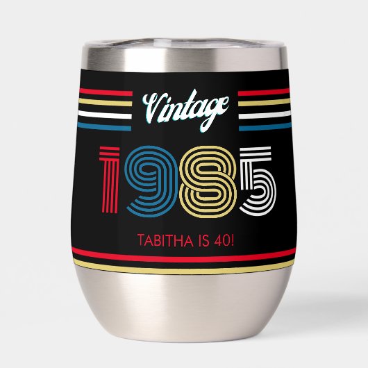 1985 Retro Stripe Primaire Kleuren (Achterkant)