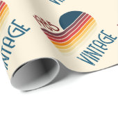 1985 Retro Stripe Sun Cadeaupapier (Rol Hoek)