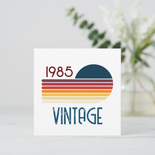  1985 Retro Stripe Sun Kaart (Staand voorkant)