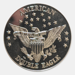 1985 Silver Eagle Back Ronde Sticker