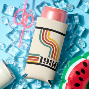 1986 40e verjaardag Retro streep Vintage