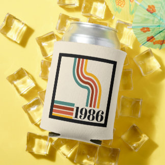 1986 40e verjaardag Retro streep Vintage  Blikjeskoeler