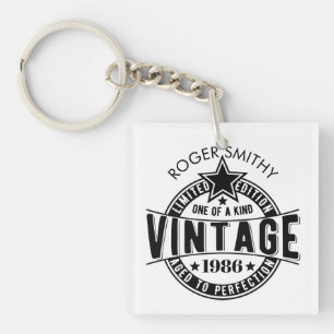 1986 40e verjaardag Vintage perfect gerijpt Sleutelhanger