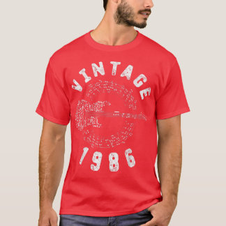  1986 Birthday Limited Edition Guitar Music T-shirt