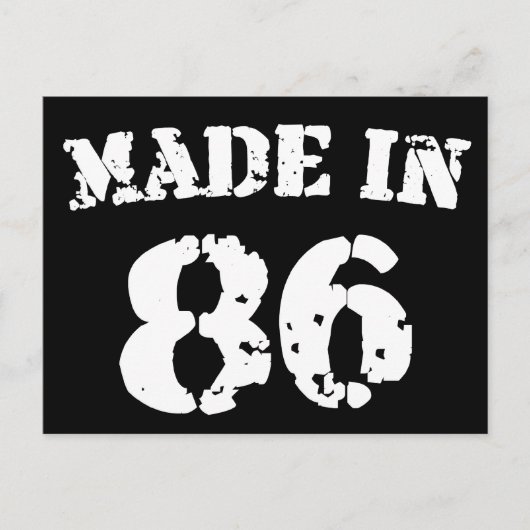 1986 BRIEFKAART (Voorkant)