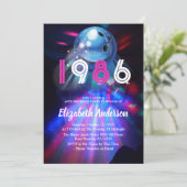1986 Disco Bowling  40th Birthday Party Invitation (Debout devant)