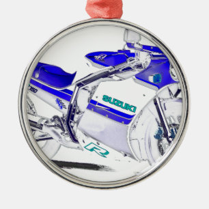 1986-GSX-R-750 SUPERBIKE. METALEN ORNAMENT