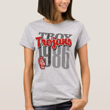 1986 Trojaanse T-shirt voor lichte trojans