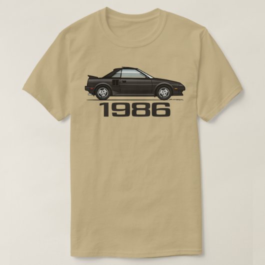 1986 Zwart T-shirt (Design voorkant)