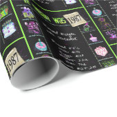 1987 Geboortejaar Trivia Cadeaupapier (Rol Hoek)