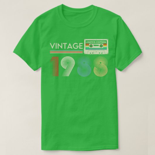  1988, beperkt cassette t-shirt (Design voorkant)