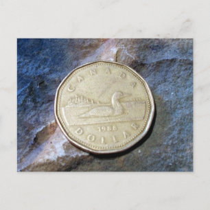 1988 Canadian Loonie Briefkaart