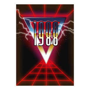1988 Tech noir grafisch Foto Afdruk