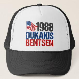 1988 Verkiezing van de Vintage van Dukakis Bentsen Trucker Pet