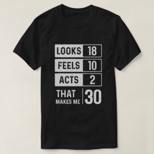 1989 30ste verjaardag van de geboorte kijkt naar f t-shirt