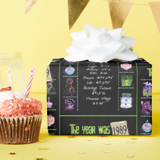 1989 Geboortejaar Trivia Cadeaupapier (Verjaardagsfeest)