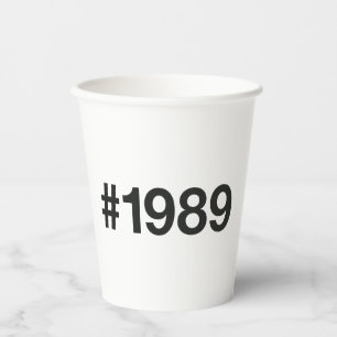 1989 Hashtag 36 Verjaardag Jubileum Papieren Bekers