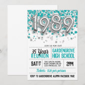 1989 High School College Reunion Uitnodiging (Voorkant / Achterkant)