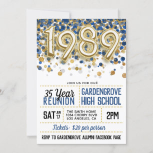 1989 High School College Reunion Uitnodiging