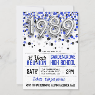 1989 High School College Reunion Uitnodiging