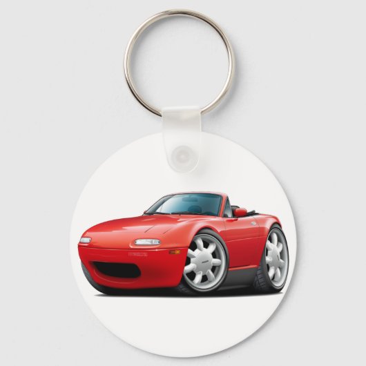 1990-1998 Miata Red Car Sleutelhanger (Voorkant)