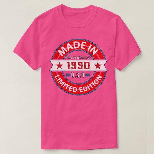 1990 33 Jaar T-shirt (Design voorkant)