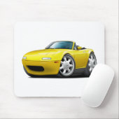 1990-98 Miata Yellow Car Muismat (Met muis)