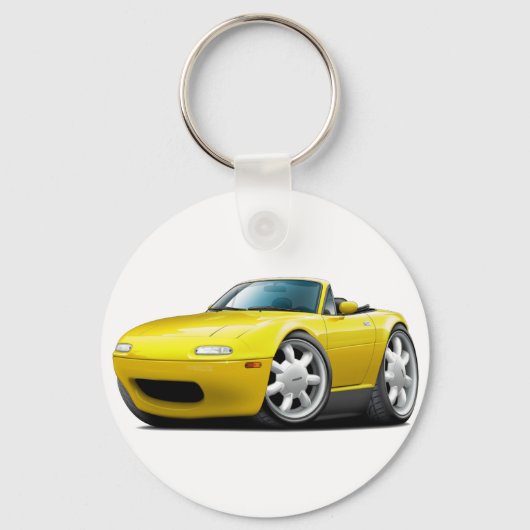 1990-98 Miata Yellow Car Sleutelhanger (Voorkant)