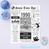 1990 Birthday Newspaper Flyer (Enkel)