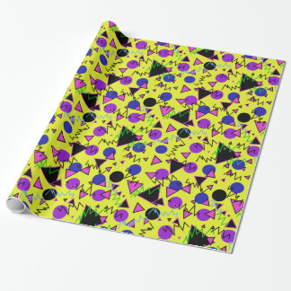 1990 gewaagd geometrisch cadeaupapier
