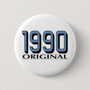 1990 Origineel Ronde Button 5,7 Cm