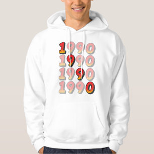 1990 Retro ontwerp Hoodie