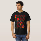 1990 Retro ontwerp T-shirt (Voorkant volledig)