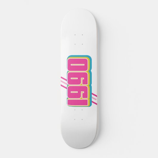 1990 vintage tekst skateboard (Voorkant)