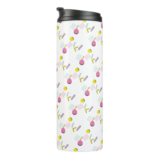 1990s Retro Memphis Pattern Thermosbeker (Geroteerd rechts)